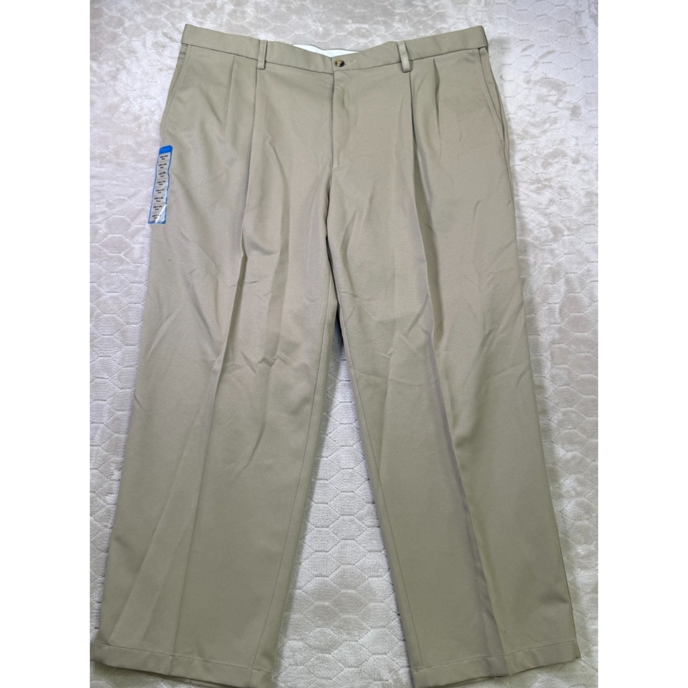 HAGGAR Cool 18 Pro Gabardine Classic Fit Pants Men's Size 44x30 NWT New